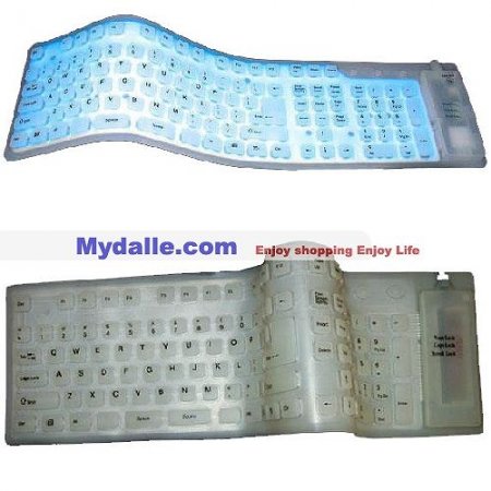 109keys Flexible keyboard Electro Luminescent Keyboard