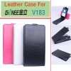 Leather Flip Cover Case Stand GIONEE V183 Smartphone Black