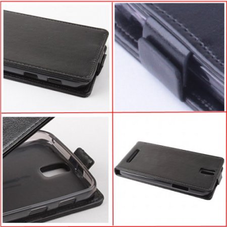 Leather Flip Cover Stand Case for ZOPO ZP999 ZP998 Smartphone Black