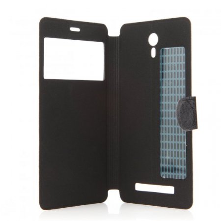 Quality Flip Cover Case Stand Case Magnet Closure for JIAYU S3 Smartphone Black