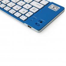 Geyes GK228 Portable Wireless Bluetooth Folding Keyboard Aluminum Alloy Blue