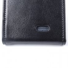 Leather Flip Cover Case Protect Case for Doogee DG280 Smartphone Black