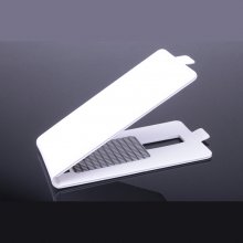 Leather Flip Cover Case Stand for Leagoo Lead 1 Smartphone White