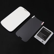 Original Battery + White Flip Cover Case + Screen Protector for Star N9330 Smartphone