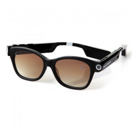 V1 Smart Glasses Camera Bluetooth Call and Music with Flash Light Mic. GPS Brown