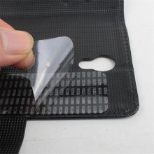 Leather Flip Cover Case Protective Case Stand for DOOGEE Y100 Pro Smartphone Black