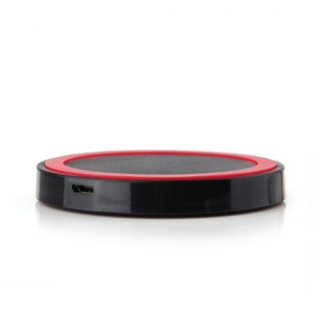 Q5 Portable Mini Wireless Charger Pad for Qi Compliant Devices Red&Black