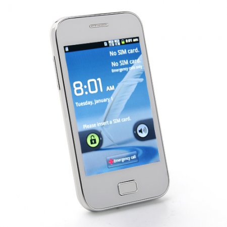 Used Tengda 6802 Smartphone Android 4.1 OS SC6820 1.0GHz 3.5 Inch 2.0MP Camera- White