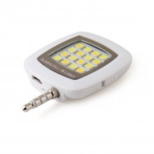 Mini Flash Lamp Portable Lighting Equipment with 3.5mm Audio Plug White