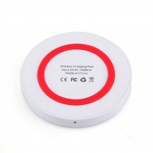 Q5 Portable Mini Wireless Charger Pad for Qi Compliant Devices Red&White