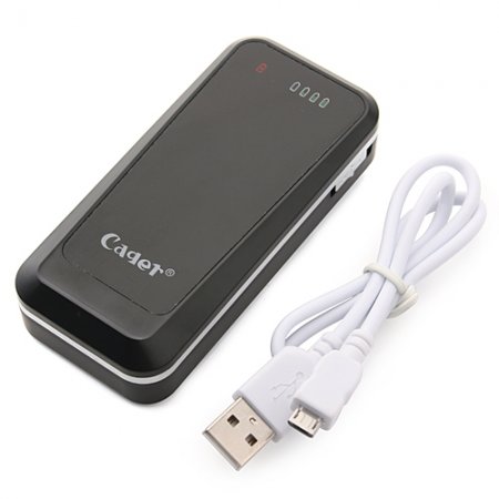 Cager B09 4500mAh Universal Power Bank Back up for iPhone Mobile Phone PSP Black