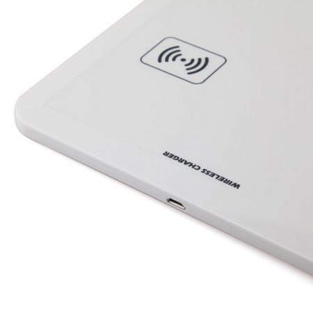 QI 6.6 Inch 2-in-1 Wireless Charger for QI Standard Smartphone White