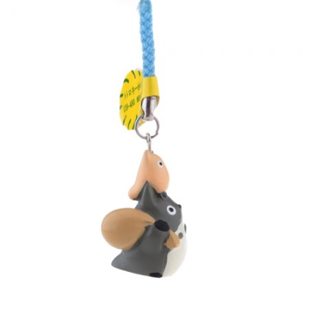Vivid Totoro Style Resin Cellphone Pendant with Blue Strap