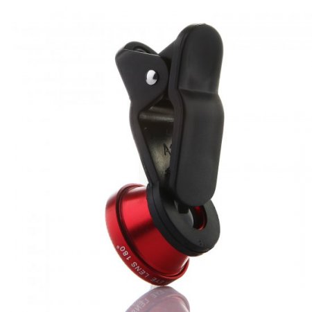 3 In 1 Universal Clip Mobile Phone Lens for Mobile Phones iPhone 4 4S iPad Red
