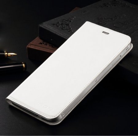 Original Protective Case Flip Cover Case PU Case for UMI IRON Smartphone- White
