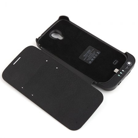 3800mA Battery Case Power Pack Case Cover For for Samsung Galaxy S4 Black