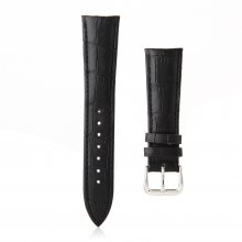 Crocodile Split Leather Buckle Watch Bands Straps For Apple Watch 38mm&42mm Black