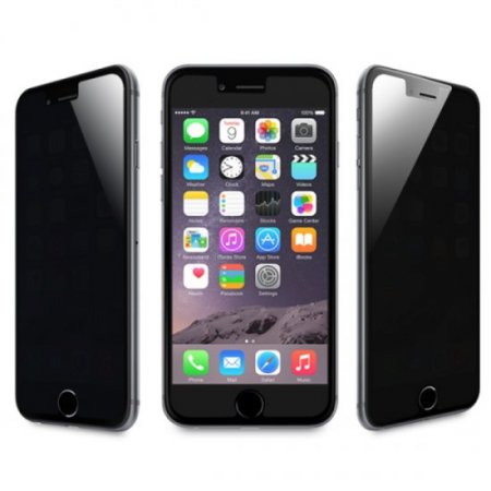 Anti-Peeping Tempered Glass Screen Protector for iPhone 6 Plus with Retail Package