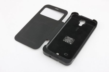 Leather Power Pack External Battery Case for Samsung I9200 - Two-color Optional