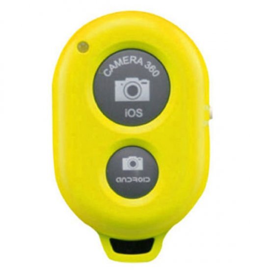 Bluetooth Remote Shutter Camera Control Self-timer for iOS Android Smartphone Yellow