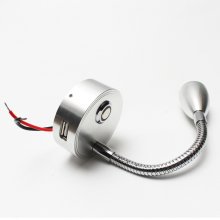 New 12V DC 3W Flexible Hose LED Light Modern LED RV Reading Light Hose Spotlight Yacht LED Light Caravan Energy Saving Light