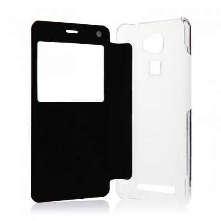 Original Protective Case S-view Flip Cover Case for Oukitel U8 Smartphone Black