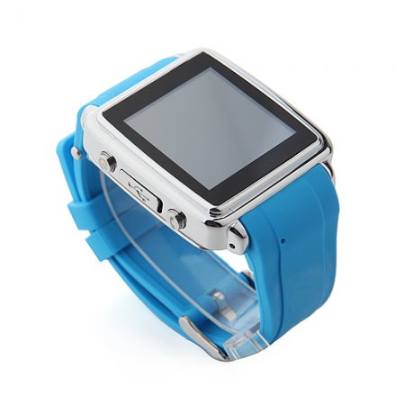 Brand New Smart Bluetooth Watch 1.6 Inch with Call SMS Sync Function for Android iOS Phone- Blue
