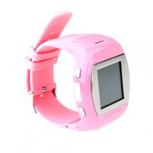 MQ007 Watch Phone Quad Band 1.5 Inch Touch Screen Camera Bluetooth FM Cellphone with Bluetooth Earphone - Pink