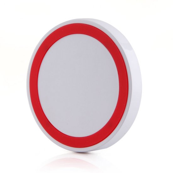 Q5 Portable Mini Wireless Charger Pad for Qi Compliant Devices Red&White