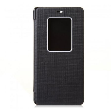 Original Protective S-View Flip Cover Case For THL 5000 Smartphone Black