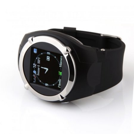 ZGPAX MQ998 Watch Phone Quad Band Single SIM Card 1.5 Inch Bluetooth FM Camera Black