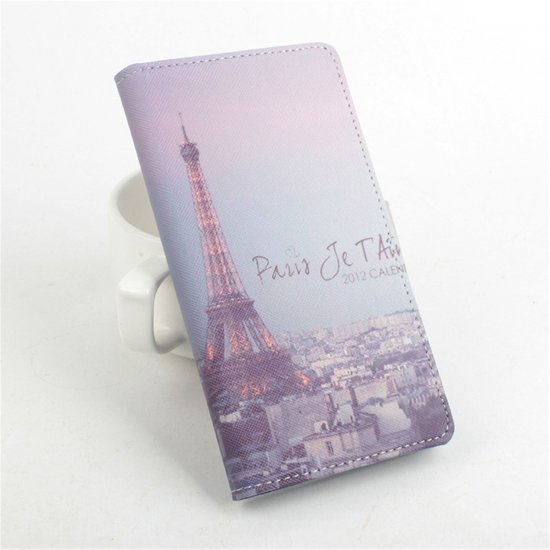 Fashion Painting Red Tower Protective Flip Cover Stand Case For JIAYU S3 Smartphone