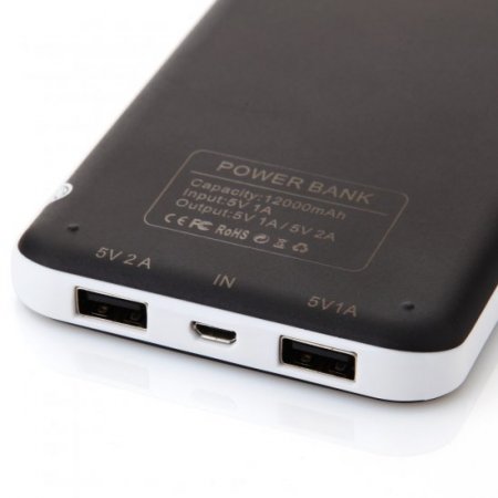 12000mAh Power Bank Solar Charger for iPhone iPad Smartphone