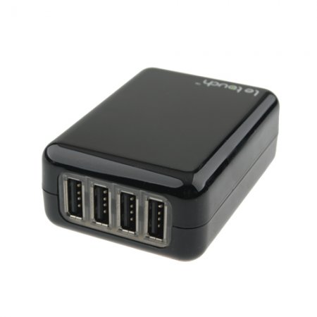 Le touch Four USB AC Adapter Travel Charger for iPhone iPad Tablet PC