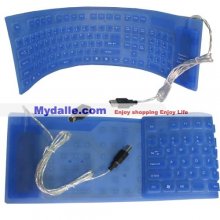 109keys Flexible keyboard silicone keyboard washable foldable full size usb ps2 keyboard