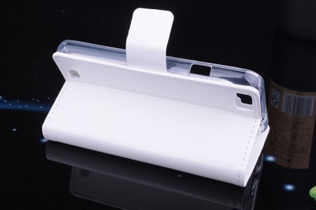 Flip Leather Cover Stand Case for Zopo C2 ZP980 Smartphone White