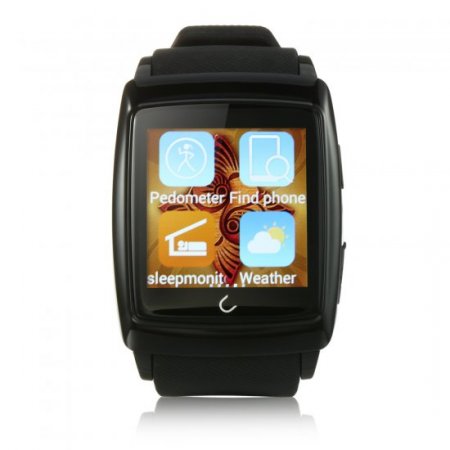 Uwatch U18 MTK6571 1.54 Inch IPS Screen Android 4.4 Bluetooth 4.0 Nano Waterproof Black