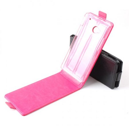 Fashion Leather Flip Case Cover for HTC M7 New One Smartphone 3-color