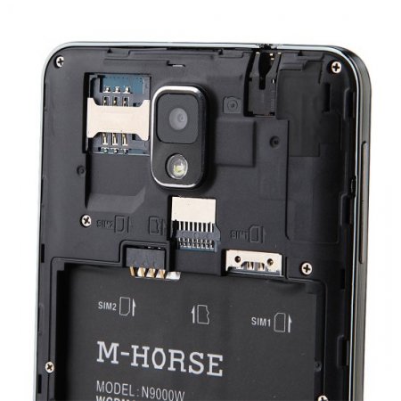 M-HORSE N9000W Smartphone Android 4.2 MTK6572W 5.5 Inch Air Gesture GPS 3G - Black