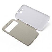 Original S-View Flip Cover Smart Sleep Mode Case for ZOPO ZP990 Captain S Smartphone- White