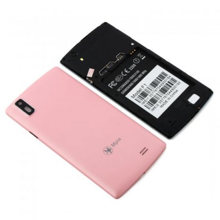 F1 Smartphone Android 4.4 MTK6572W Dual Core 5.0 Inch 3G Smart Wake Pink