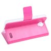Leather Flip Cover Case Protect Case Stand for TCL S820 Smartphone Rose