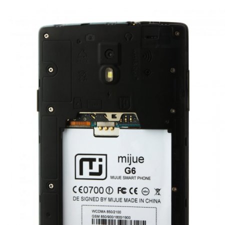 Mijue G6 Smartphone Android 4.4 MTK6572W Dual Core 5.5 Inch Smart Wake 3G Black