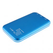 3500mAh Solar Charger Power Bank with 6 Connectors for iPhone Smart Phone- Blue