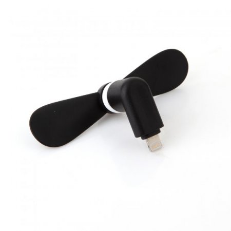 Portable Lightning 8pin Male USB Fans for iPhone 5/ 5S/ 6 Black