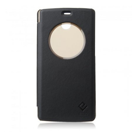 Original Protective Case S-View Flip Cover Battery Case for ECOO E04 Smartphone- Black