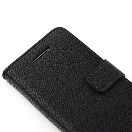 Magnetic Closure Protective Flip Cover Stand Litchi Stripe Leather Case for iPhone5c