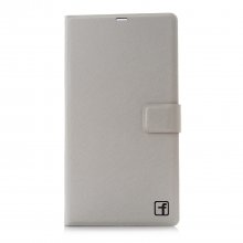 Fashion Leather Flip Cover Stand Case for MEIZU m1 note Smartphone White