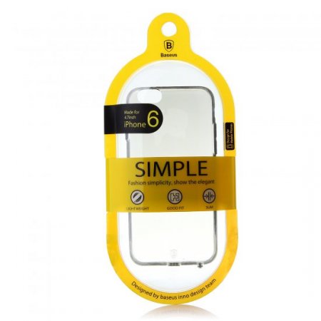 Soft TPU Back Case Back Cover for iPhone 6 Transparent Black