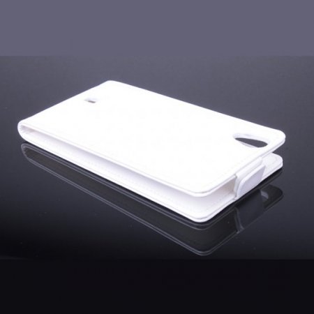 Leather Flip Cover Case Stand for Leagoo Lead 3 Smartphone White